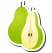 Demi-poires au jus de fruit